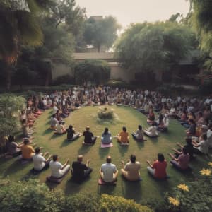 Yoga Day - AI Generated Social Media post