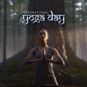 Yoga Day - AI Generated image