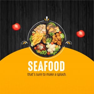 Seafood promotional template