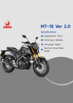 Yamaha Two Wheeler promotional template