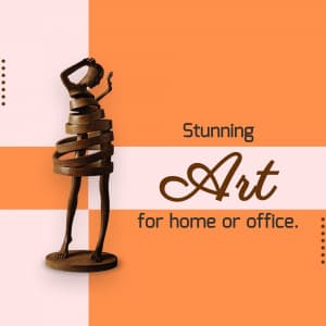 Sculpture & Painting promotional template