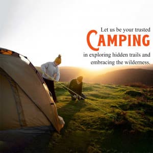 Camping & Tracking promotional poster