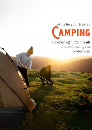 Camping & Tracking promotional post