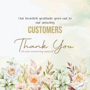 Thank you Customers greeting image