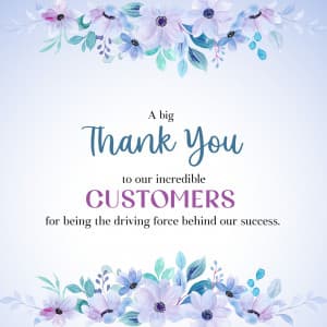 Thank you Customers marketing poster