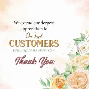 Thank you Customers Social Media poster