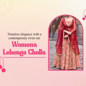Women Lehenga Cholis facebook banner