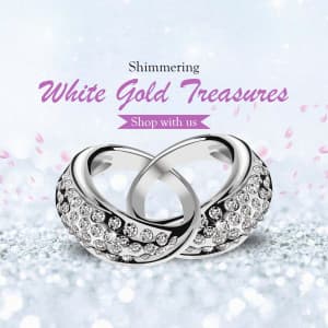 White Gold Jewellery business flyer