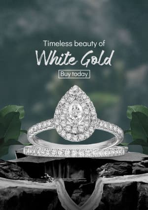 White Gold Jewellery marketing poster