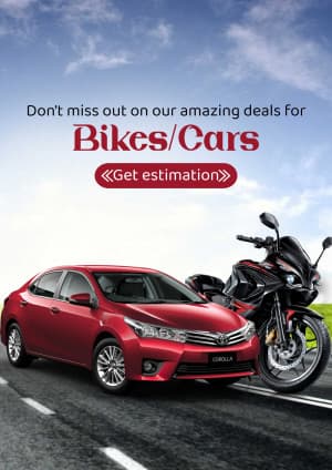 Bike/Car offers promotional poster