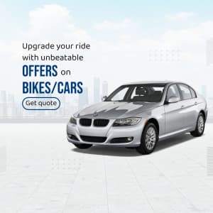 Bike/Car offers promotional post