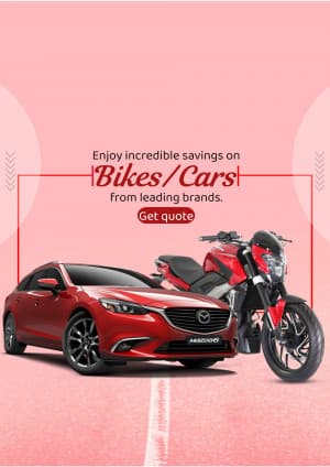 Bike/Car offers facebook banner