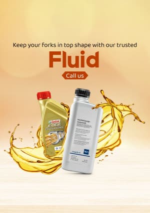 Fork oil marketing poster