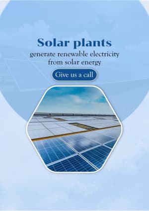 Solar Power Plant facebook banner