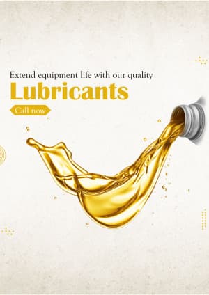 Lubricants marketing poster