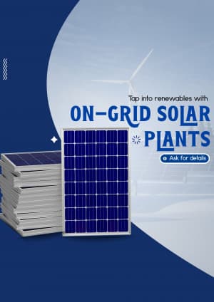 On Grid Solar Plant business banner