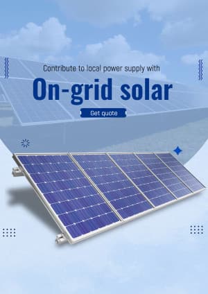 On Grid Solar Plant business template