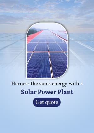 Solar Power Plant business post