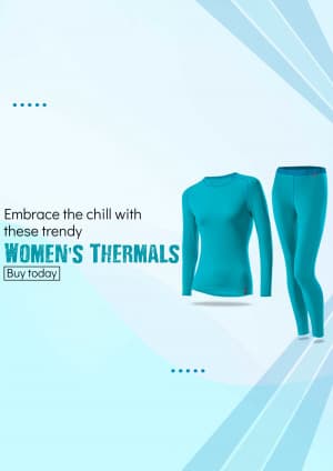 Women Thermals marketing poster