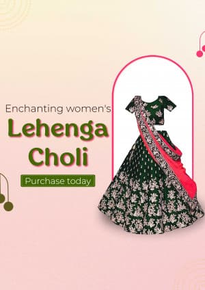Women Lehenga Cholis marketing poster