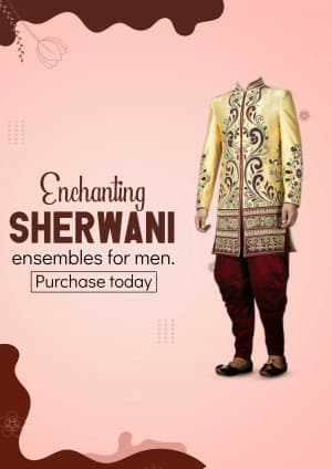 Men Sherwanis business flyer