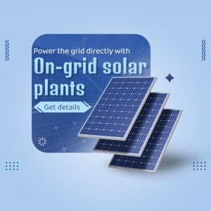 On Grid Solar Plant marketing post