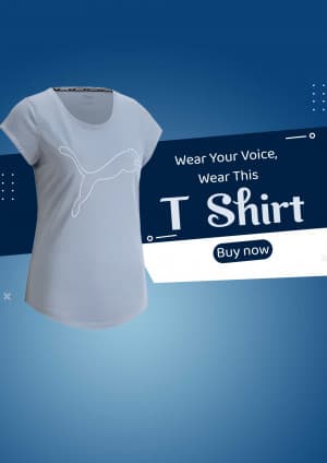 Women T shirt marketing poster