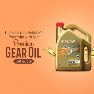 Gear Oil promotional template