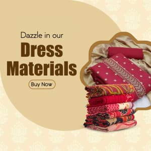Women Dress Materials marketing poster
