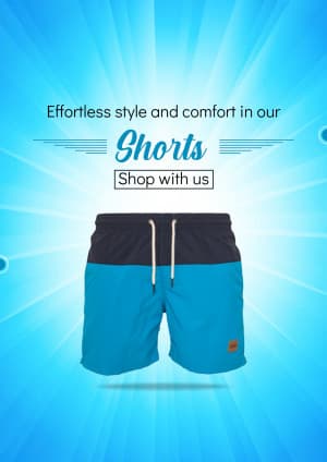 Men Shorts business template