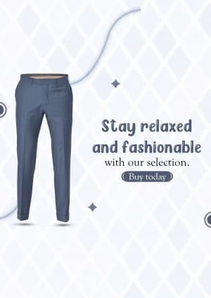 Men Casual Trousers business flyer