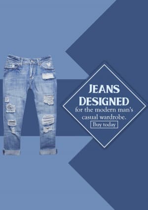 Men Jeans promotional poster