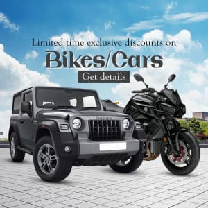 Bike/Car offers instagram post