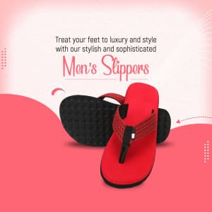 Men Slippers business flyer