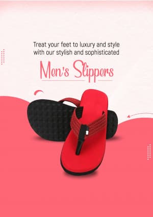 Men Slippers business template