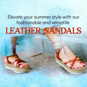 Leather Sandals business flyer