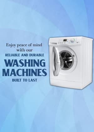 Washing Machine business template