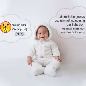 Baby Boy Names Suggestion flyer