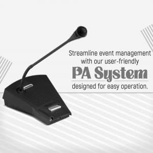 PA System promotional post