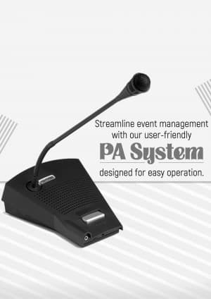 PA System promotional images