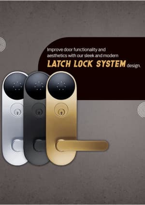 Door Latch Lock System business flyer