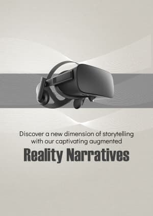 Virtual reality and augmented reality devices marketing poster