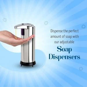 Soap dispenser marketing poster