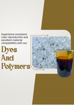 Polymers and Dyes marketing poster