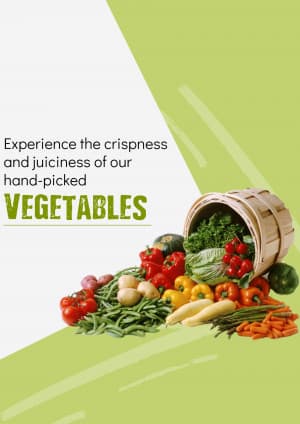 Vegetables promotional template