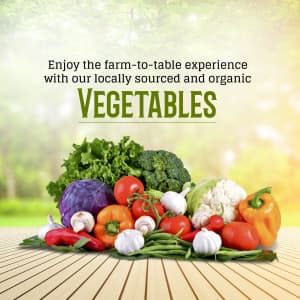 Vegetables promotional poster