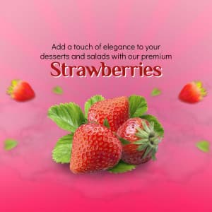 Strawberries business banner