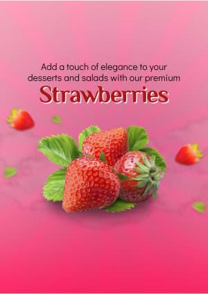 Strawberries business flyer