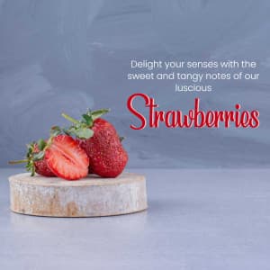 Strawberries marketing poster