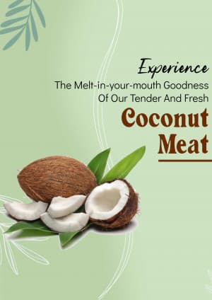 Coconut Meat business flyer